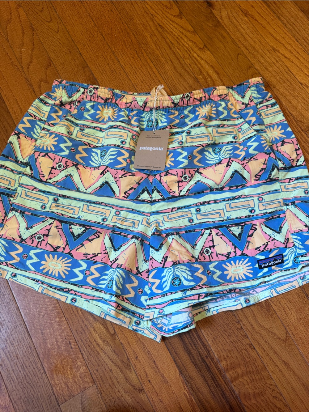 Patagonia Women's Baggies Shorts- Multicolor Tribal Print